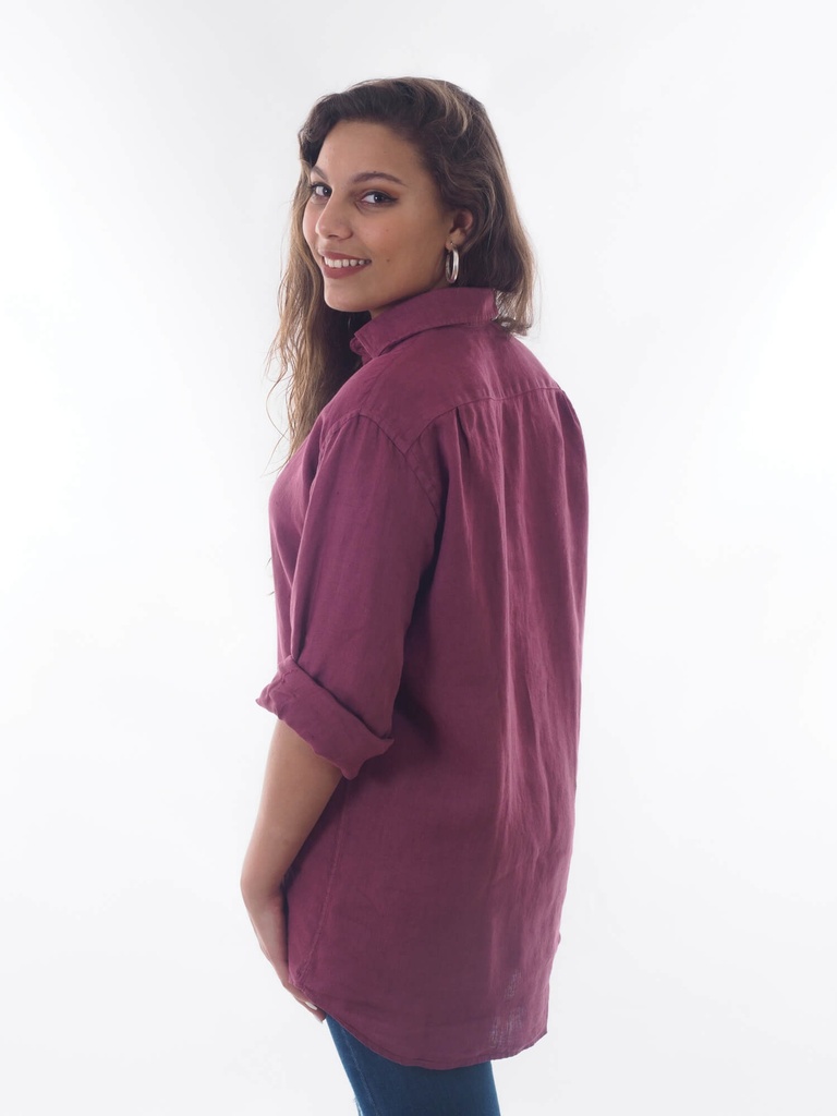 CAMISA FRANELA 23751 Talla 2XL Color BURDEOS