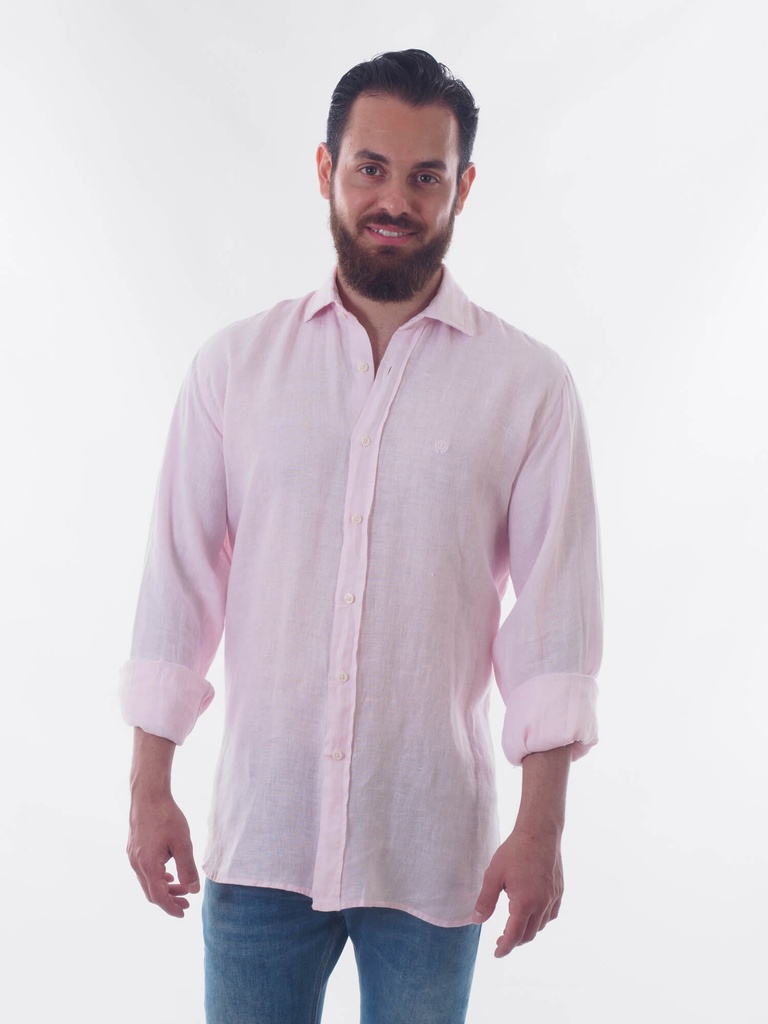 Camisa 100% Puro Lino Rosa