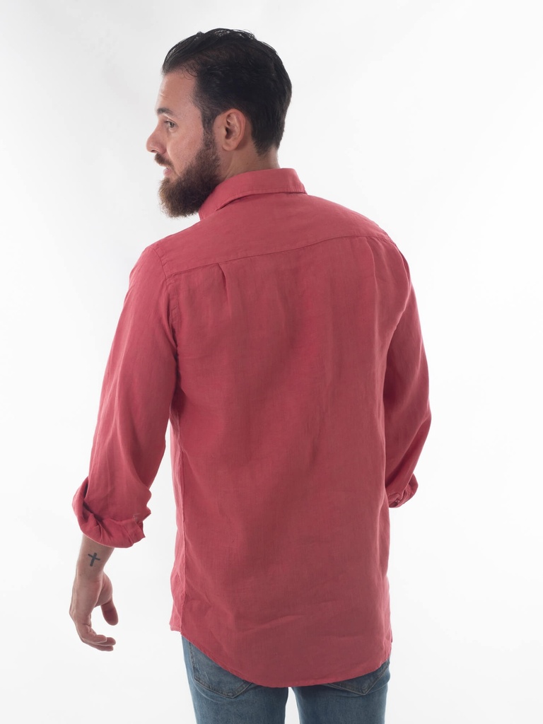 Camisa 100% Puro Lino Coral