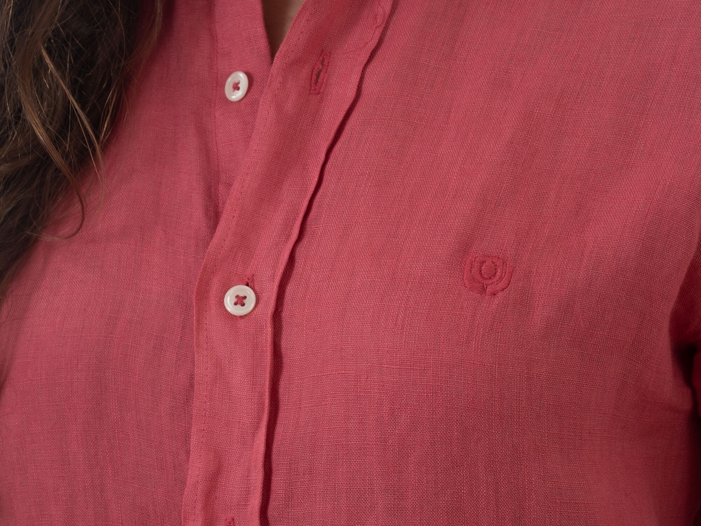 Camisa 100% Puro Lino Coral