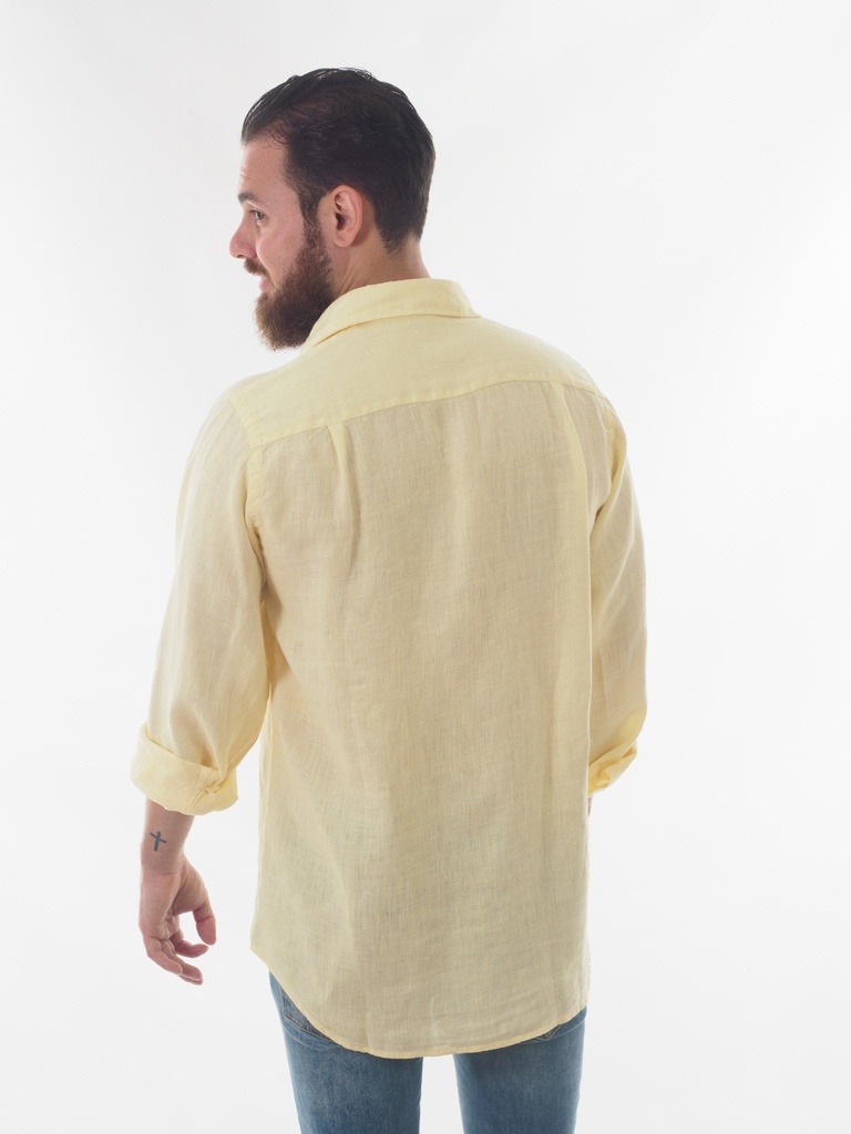 Camisa 100% Puro Lino Amarillo