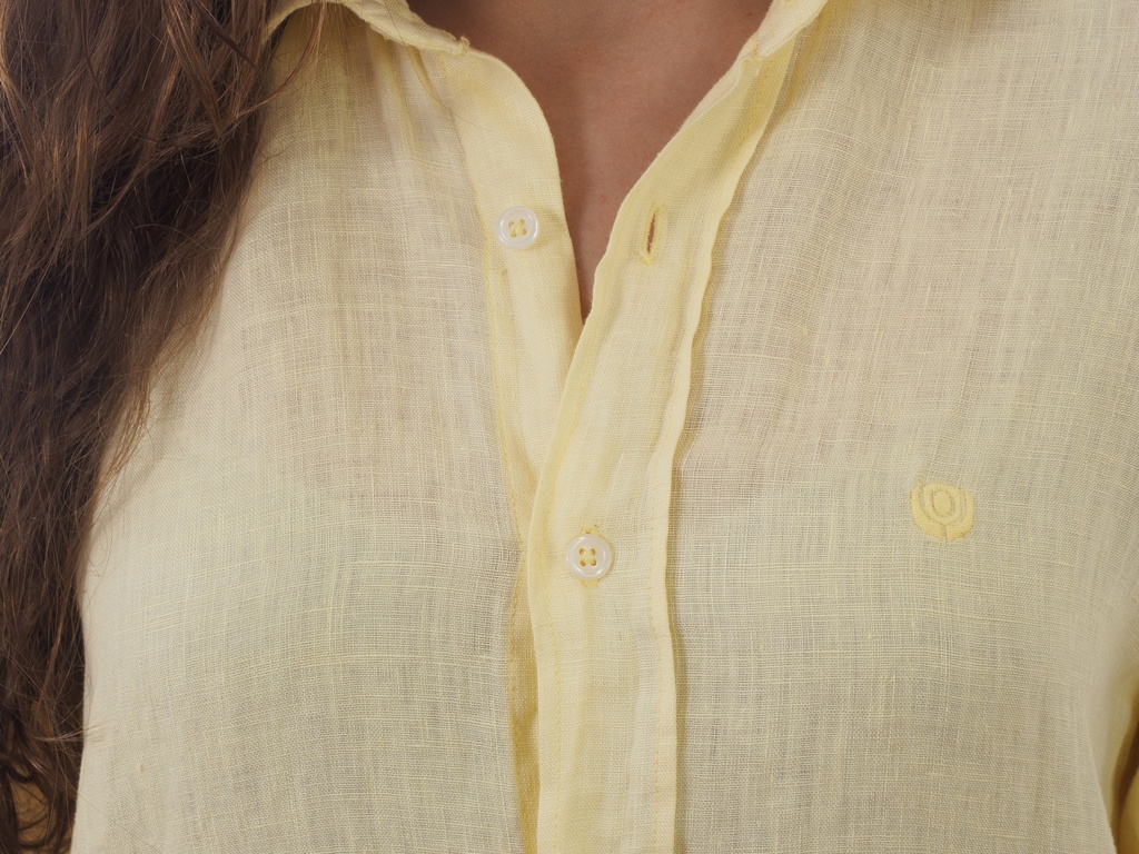 Camisa 100% Puro Lino Amarillo