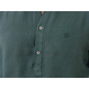 [CAPO-100-XS-PETROLEO] Camisa Polera 100% Puro Lino Verde Petróleo (XS)