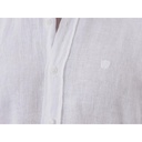 [CaLi-100-34-Bl] Camisa 100% Puro Lino Blanca (2XS)