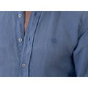 [-AZ 2XS] Camisa 100% Puro Lino Azul  (2XS)