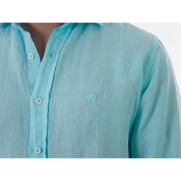 Camisa 100% Puro Lino Verde Agua