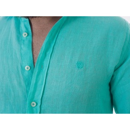 Camisa 100% Puro Lino Verde Tifany