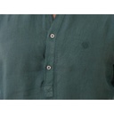 Camisa Polera 100% Puro Lino Verde Petróleo